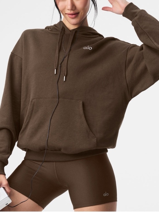 ALO Yoga Tops - ALO Accolade Espresso Hoodie